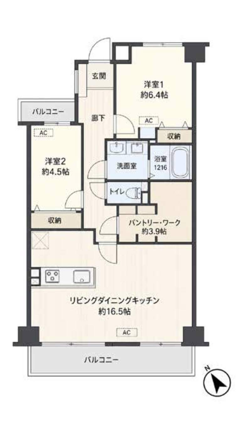 間取り図、コスモ南与野 仲介手数料無料 中古マンション