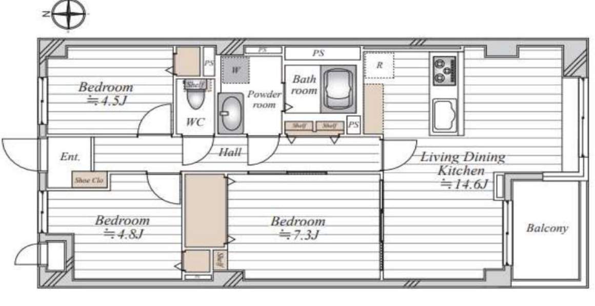 間取り図、バームハイツ南浦和中古マンション 仲介手数料無料