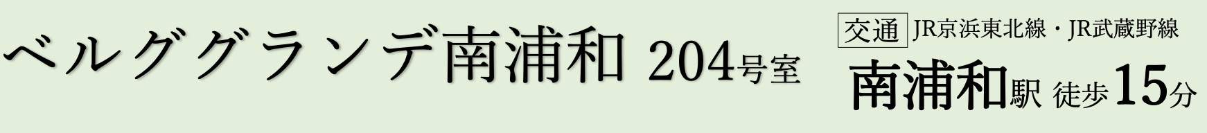 ベルググランデ南浦和中古マンション  仲介手数料無料 