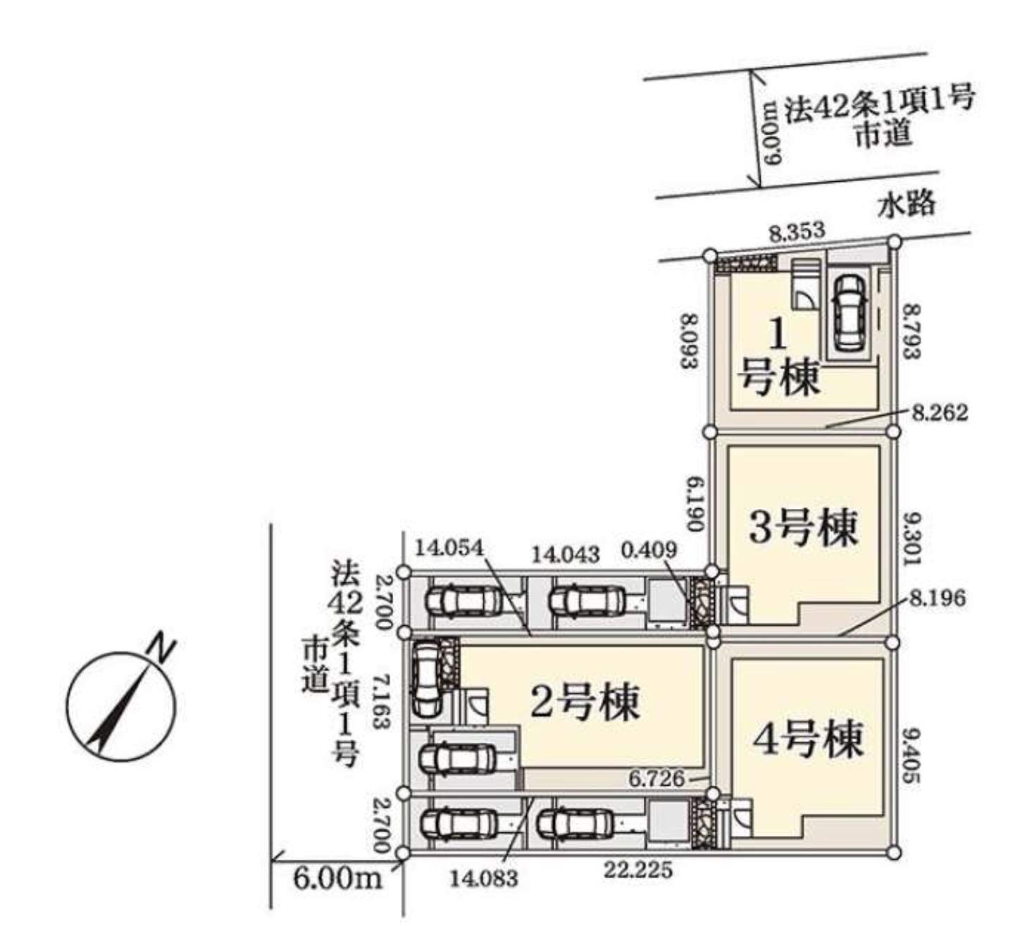 配置図、一建設　戸田市笹目５丁目 新築戸建 仲介手数料無料 