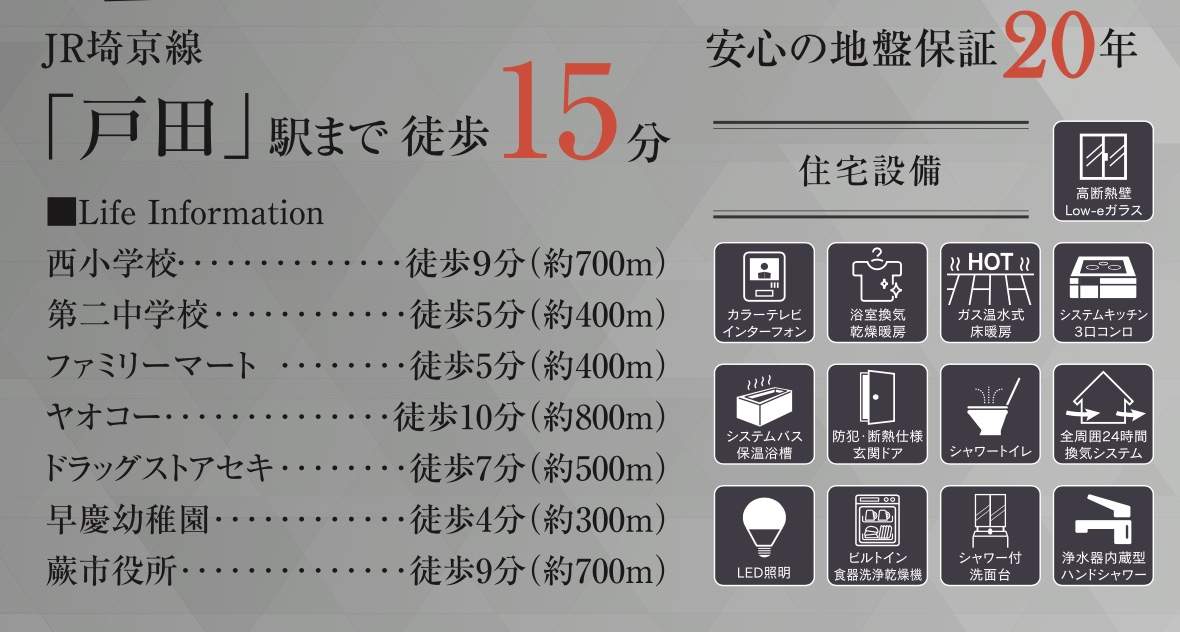 メルディア 蕨市錦町2丁目 新築戸建 仲介手数料無料