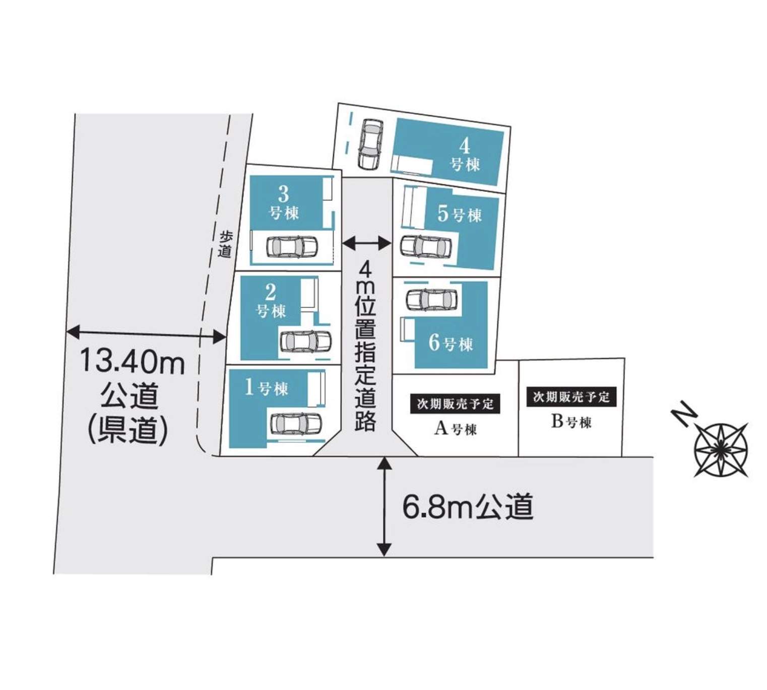 配置図、大宝建設埼玉　蕨市錦町１丁目 新築戸建 仲介手数料無料