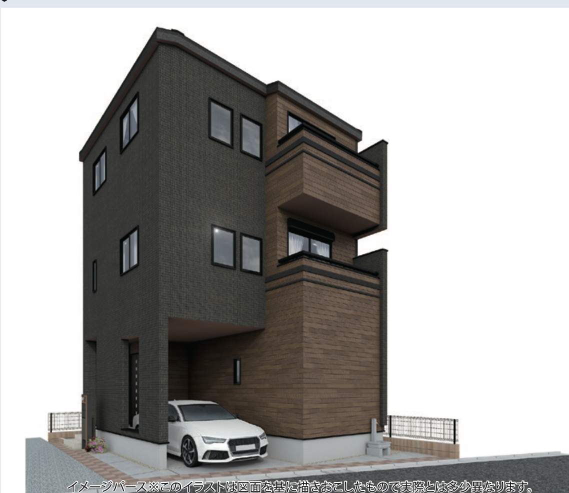 外観、東栄住宅 蕨市塚越1丁目 新築戸建 仲介手数料無料